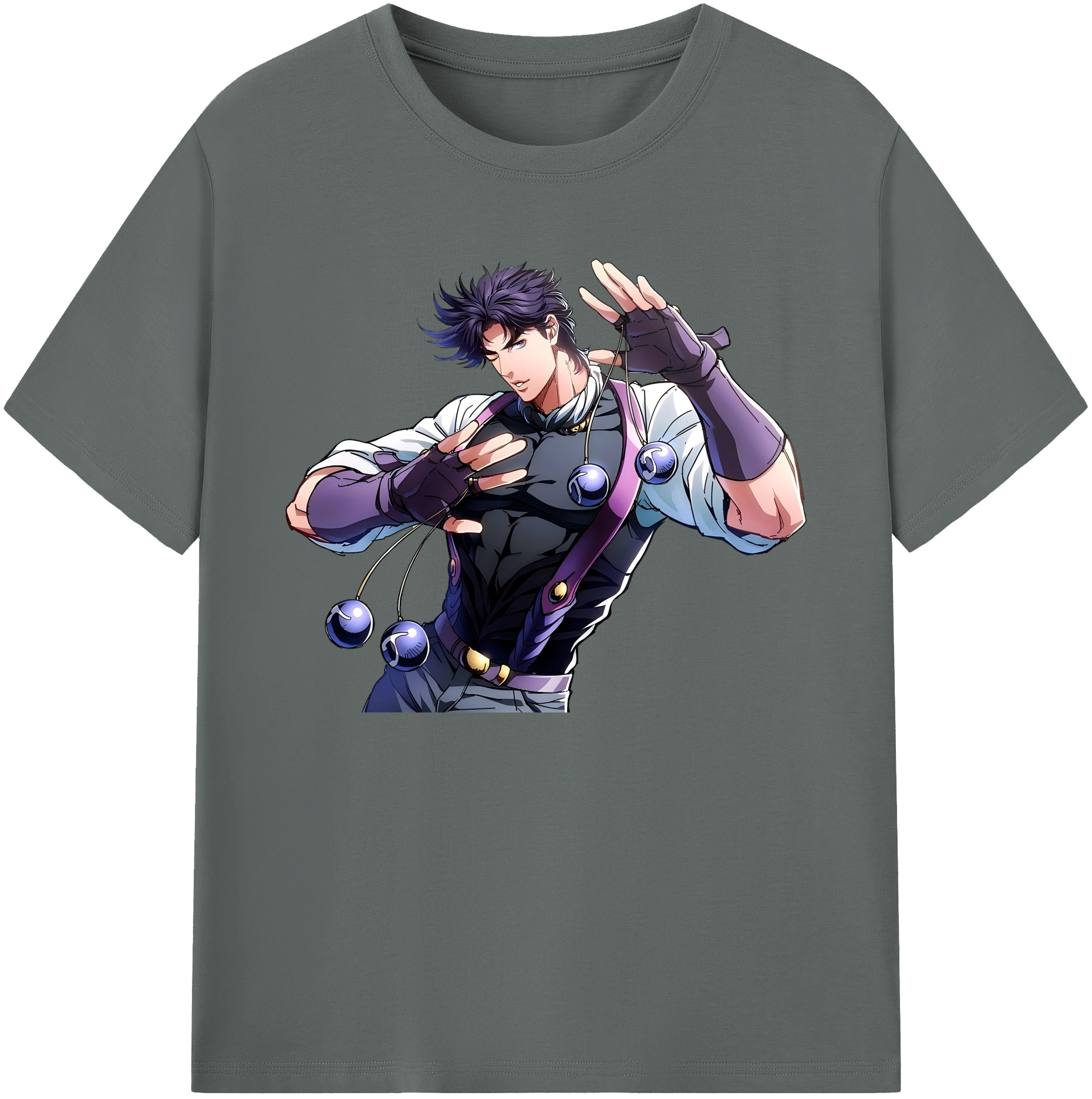 （画像用） ジョジョの奇妙な冒険 JoJo's Bizarre Adventure 綿100％ メンズ半袖Tシャツ｜肌触りやわらか＆通気性